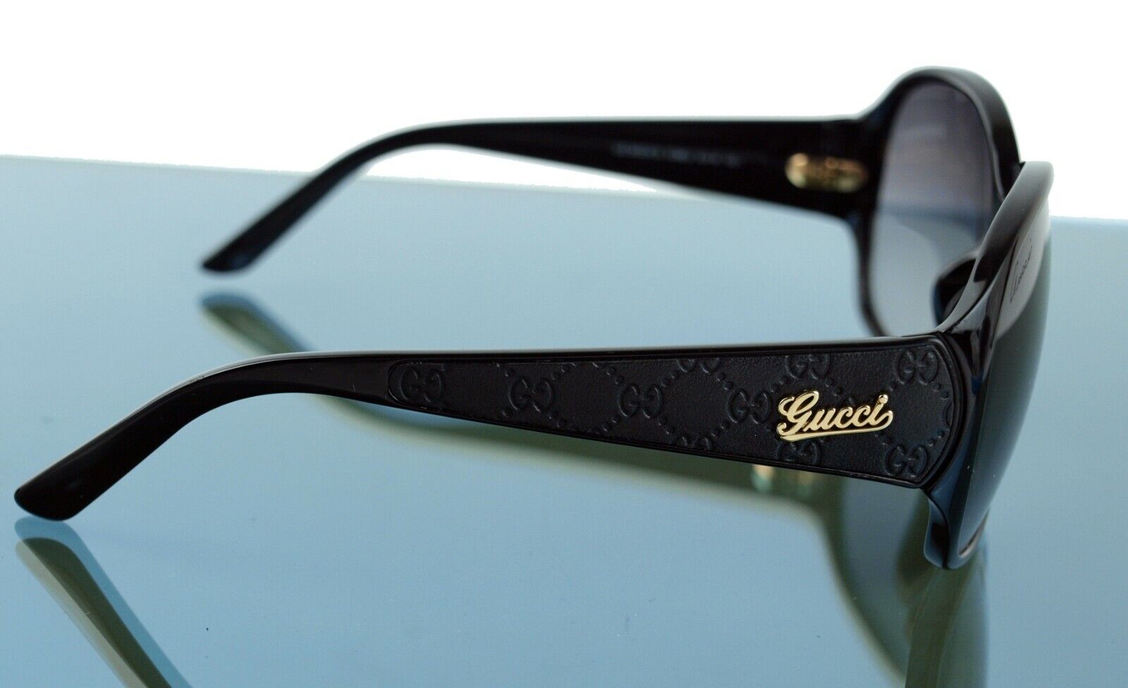 Auth GUCCI Black GG Logo Sun Glasses Eyewear Women's Accessories Vintage  Good