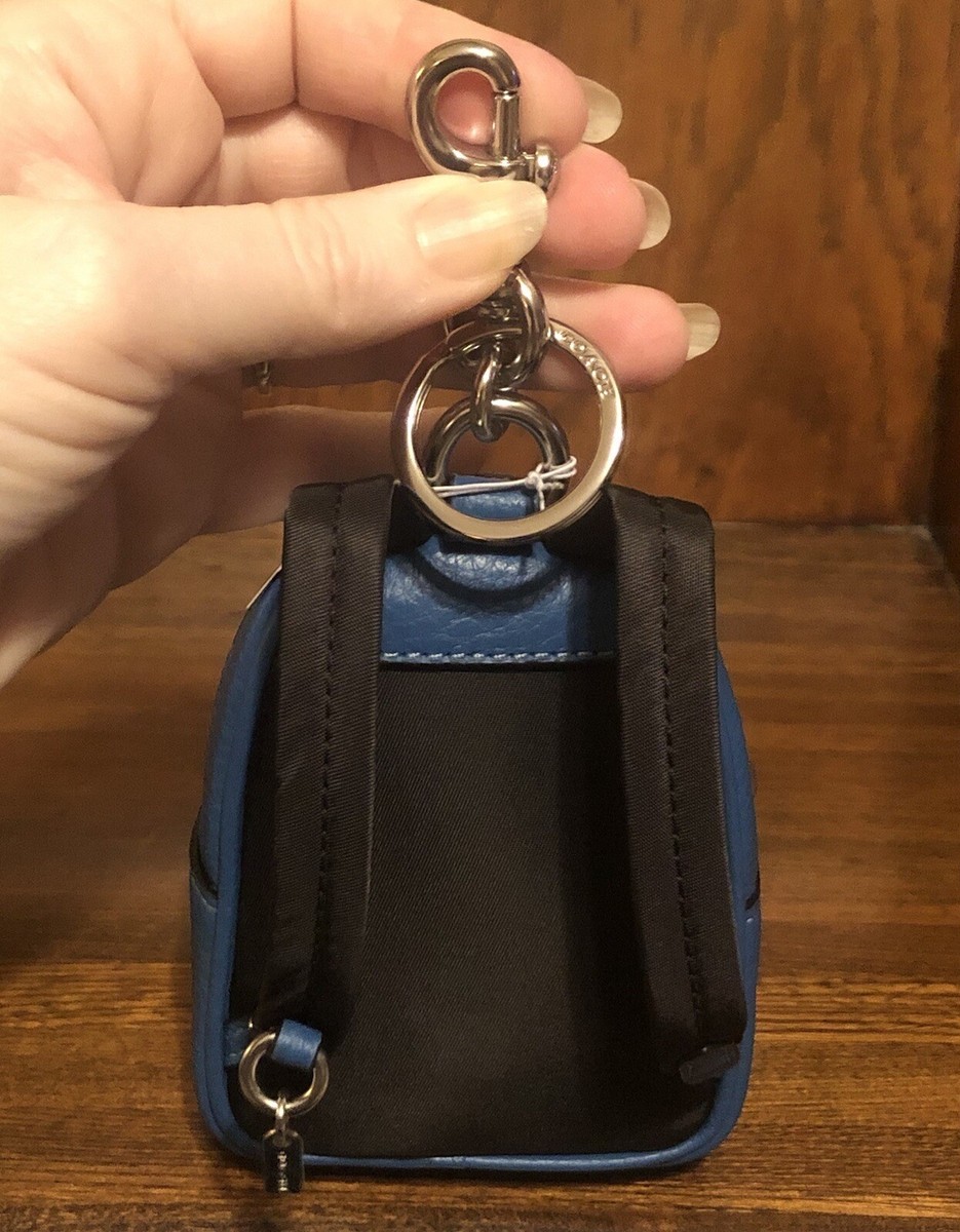 NWT-Coach-Mini Court Backpack-Bag Charm/Keychain-Blue Jay