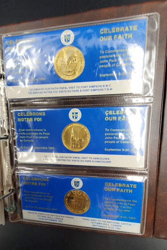 Canadá 1984 visita papal del Papa Juan Pablo II 15 medallas enchapadas sin circular - Imagen 4 de 16