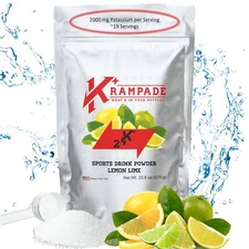 Krampade Electrolytes Powder Potassium Supplement - 2000 mg K+ 2X More Than ...