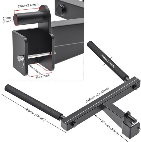 Y-Shaped Dip Bar for 2"x2"and 3"x3" Power For 3"x3" Rack with 5/8" or 1" Hole - Picture 7 of 8