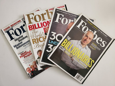 Forbes Magazine Nov-30-09/Mar-29-10/Mar-28-11/Jan-16-12 4 Issues 1 Low Price