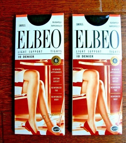 2pr Elbeo Light Support 10 Denier Natural Tights Small (34/37) Factor 6 Support