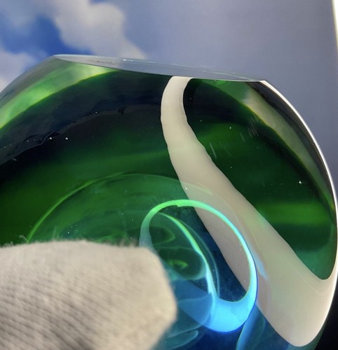 Murano Italy Mandruzatto Sommerso Glass Vase SIGNED - Picture 8 of 12