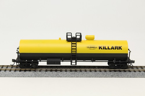 HO Single Dome Kesselwagen Hubbel Killark gelb Metallräder Kadee Kupplungen