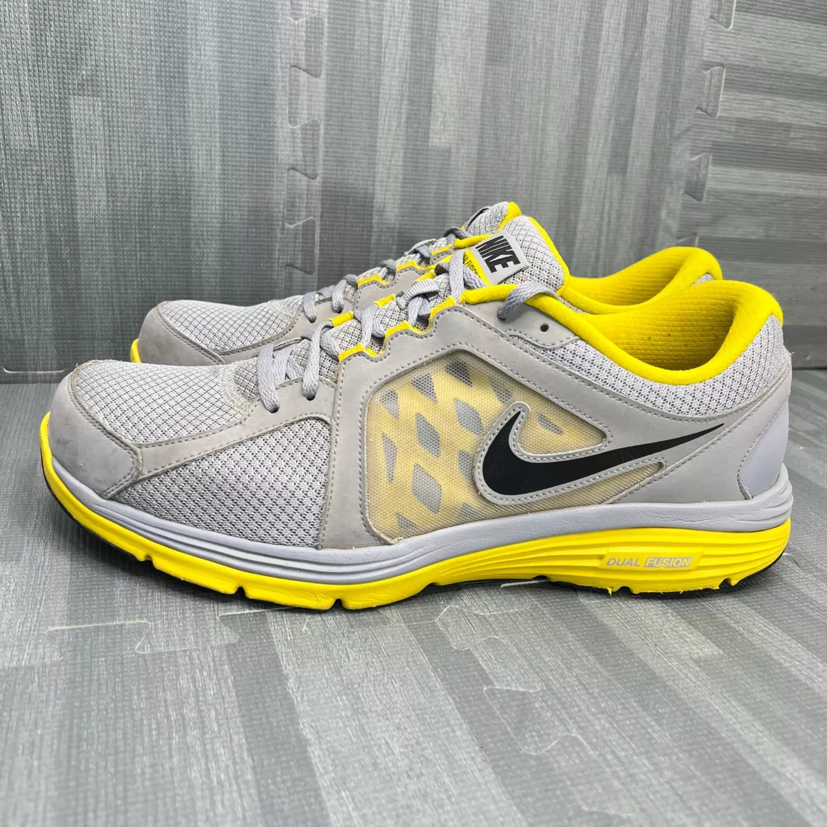 oprindelse liberal Skærpe Nike Dual Fusion Run Gray/ Yellow Men&#039;s Size 14 Running Shoes 525760  011 | eBay