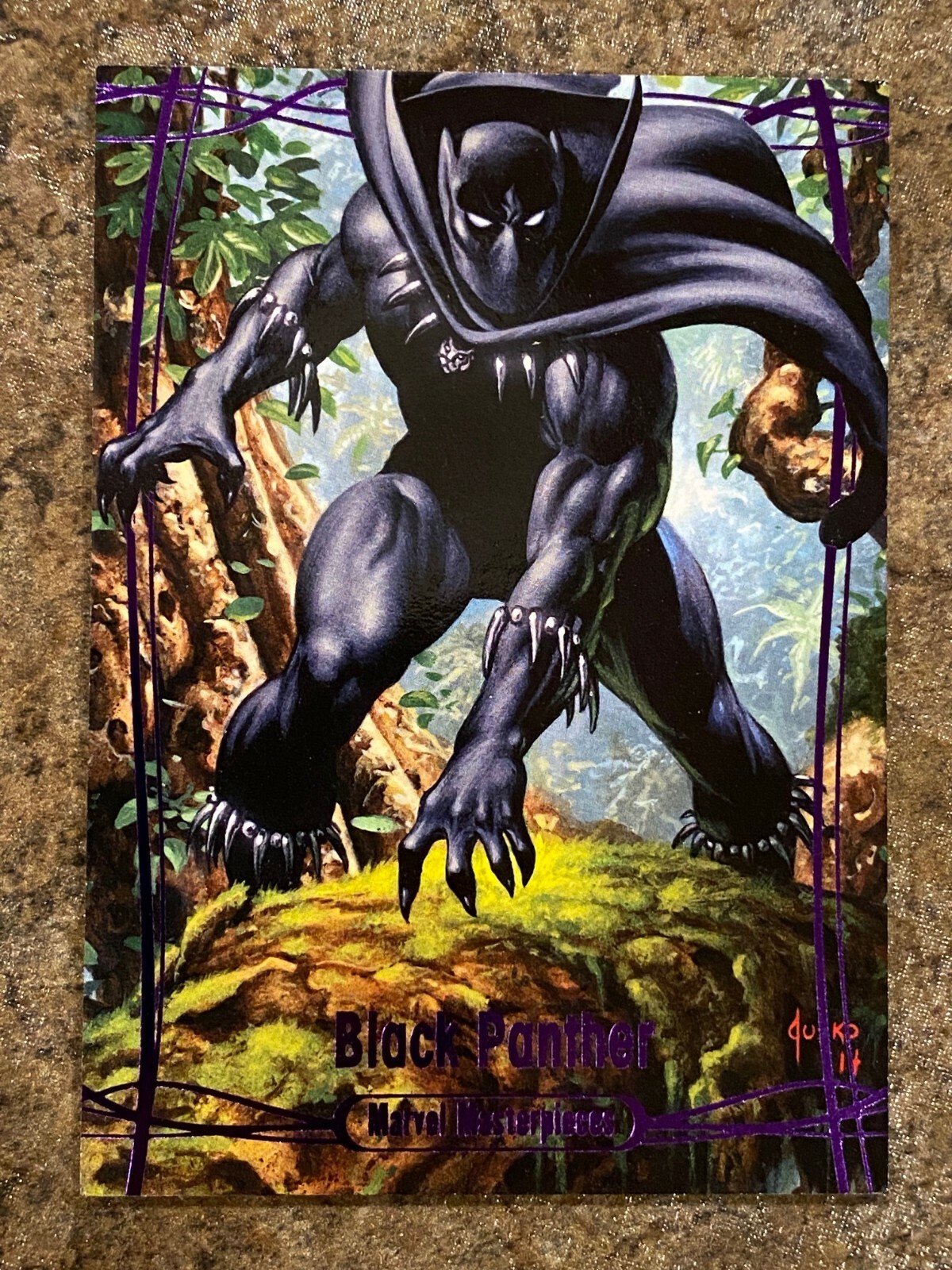 2016 Marvel Masterpieces PURPLE #65 BLACK PANTHER 119/199 Single Tier 3 NM/M😍*