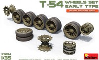 T-54 Wheels Set Early Type Tank ZubehöR Kunststoff Kit 1:3 5 Modell Miniart