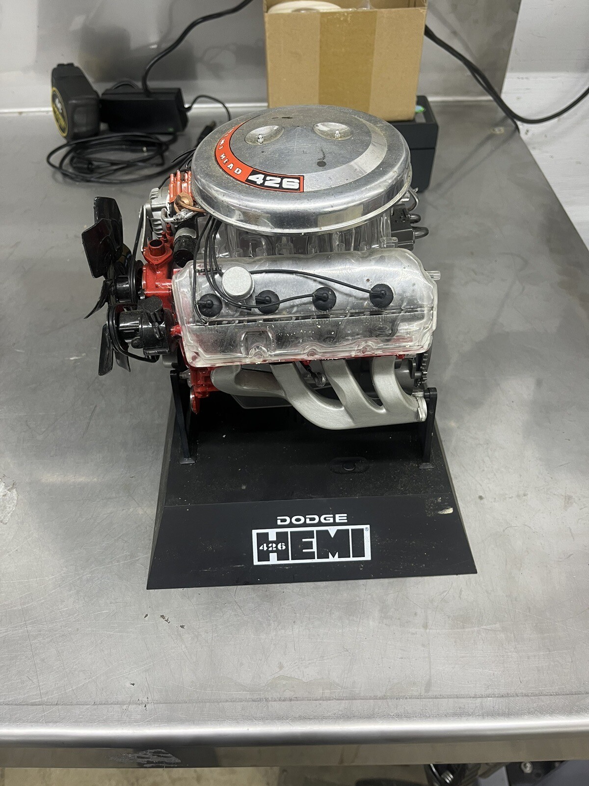 1/4 Scale Dodge Hemi 426 Engine Visible Engine Model Testors Damaged