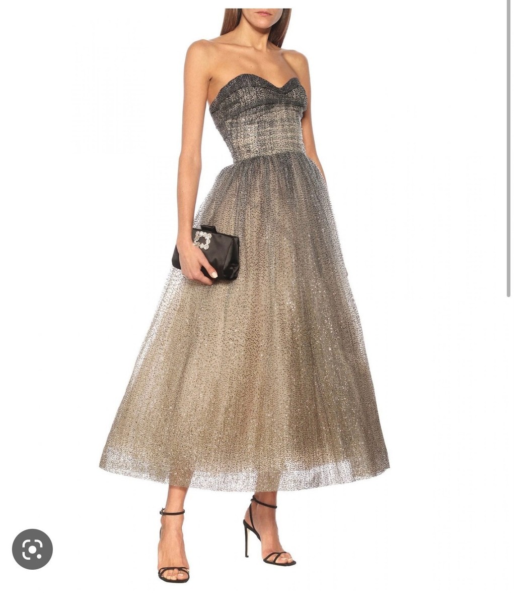 monique lhuillier black dress H&M Black Bandeau Ruched Midi Dress UK S