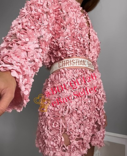 ZARA NEW WOMAN TEXTURED FLORAL KNIT COAT PINK SIZE: S-XL REF: 2488/105 - Picture 4 of 10