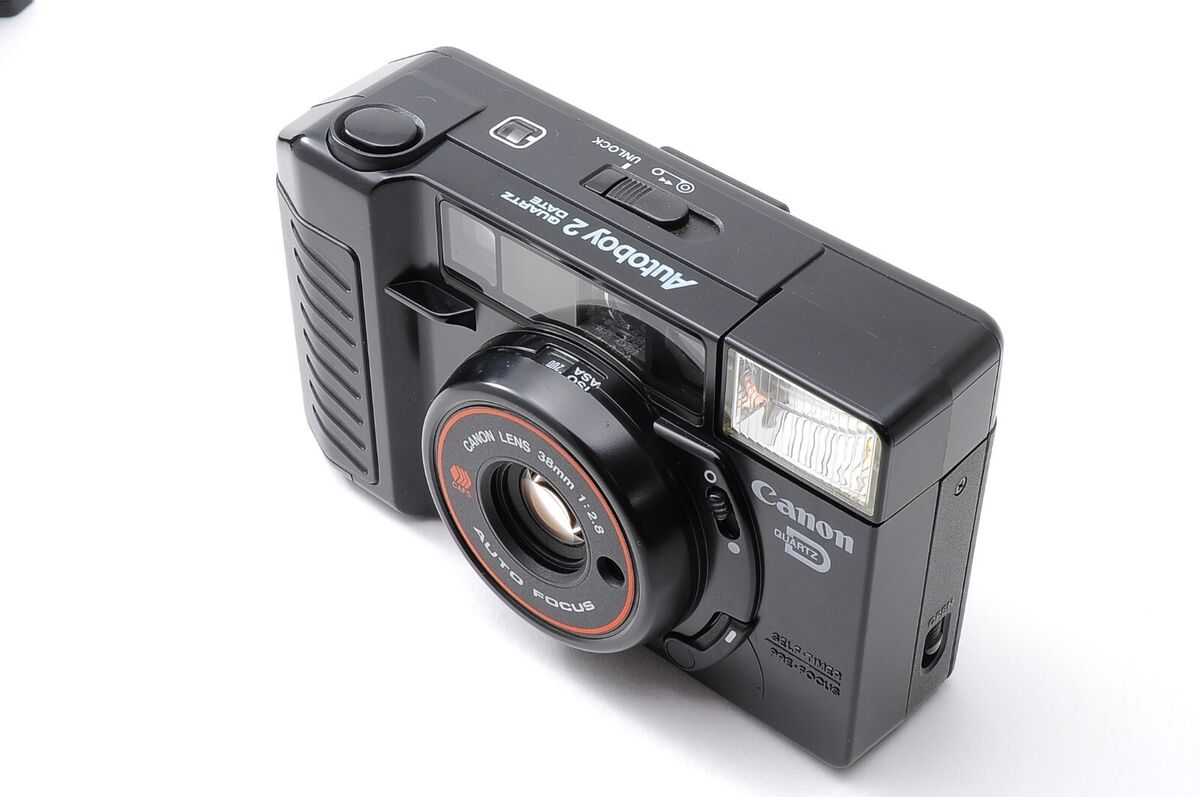 Canon Autoboy 2 Quartz Date QD Black 35mm Film Camera From Canon Autoboy 2 Quartz Date QD Black 35mm Film Camera From