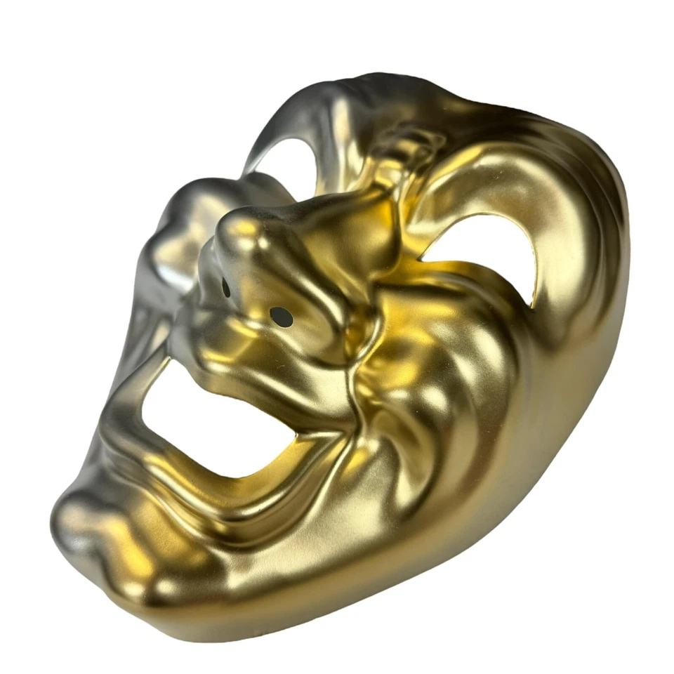 CUSTOM SILVER & GOLD Full Face Comedy Phantom of The Opera Masquerade Mask - Image 2 of 4