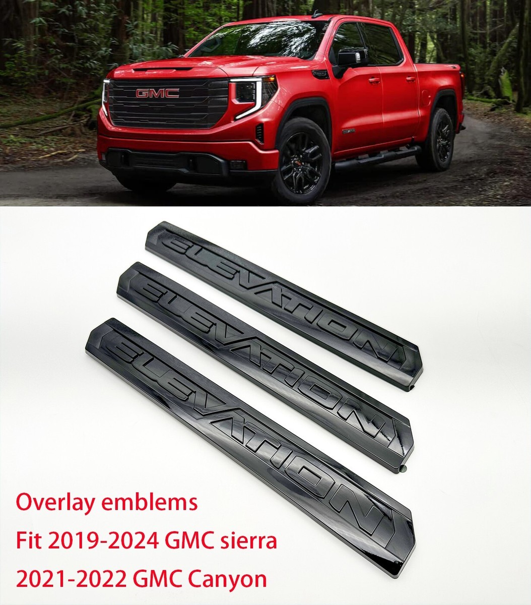 2019+ GMC Sierra 1500 2021+ Canyon Gloss Black 3PC Overlay