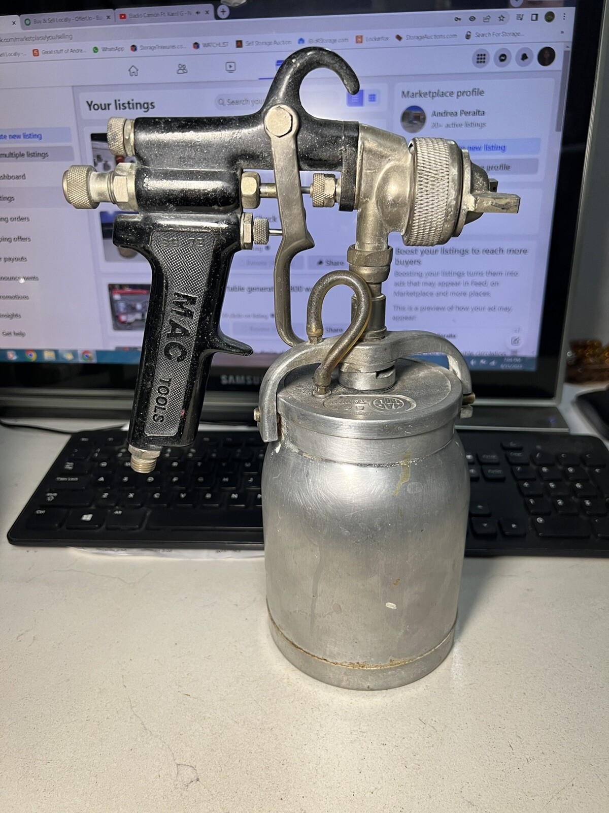 Vintage Mac Tools Spray Gun SG7B eBay