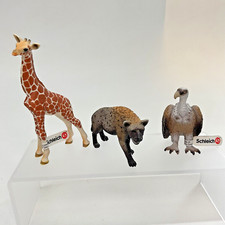 SCHLEICH Safari Zoo Africa Animal Figures RETIRED Hyena, Giraffe Calf, Vulture