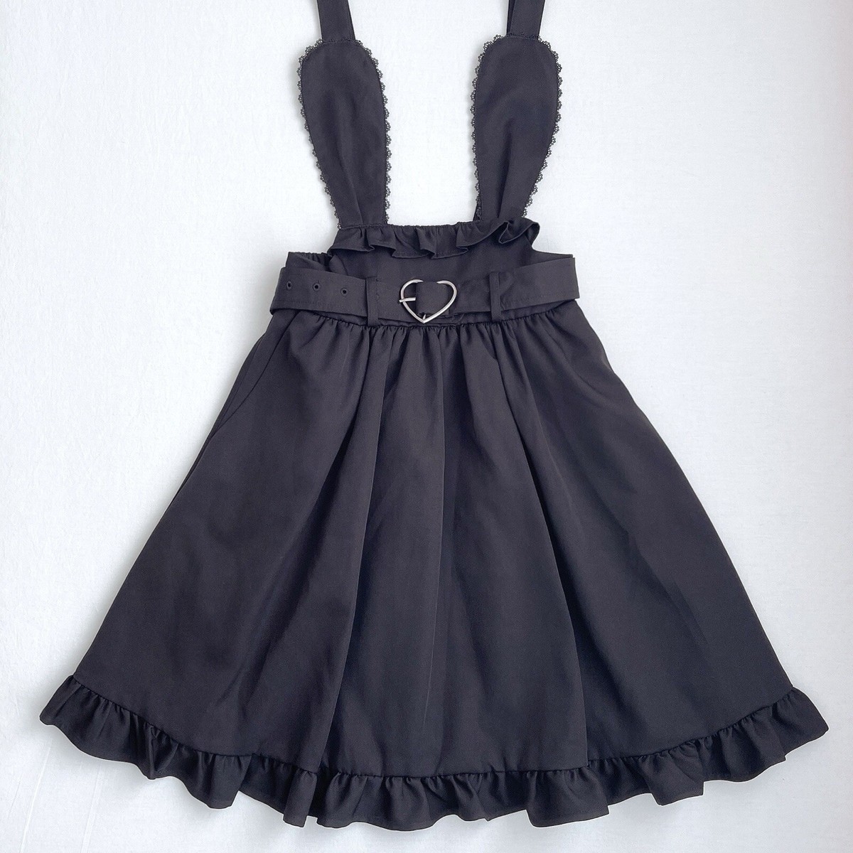 Dear My Love ♡ Black Bunny Ears Suspender Skirt ♡ Jirai Dear My Love ♡ Black Bunny Ears Suspender Skirt ♡ Jirai