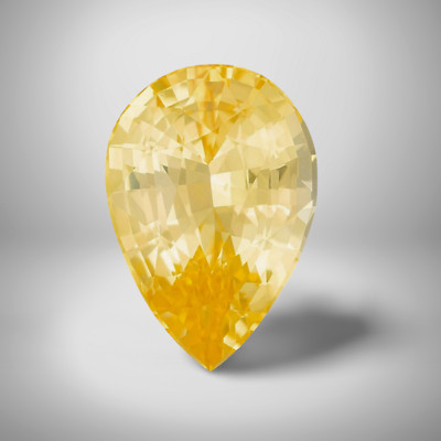 Yellow Sapphire Pear Cut Gemstone 2.2 Cts - 9x6 mm AAA+ Loose Gem