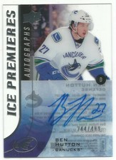 15 16 UD Upper Deck Ice Premieres Ben Hutton RY Auto /499 Card #IPA-BH