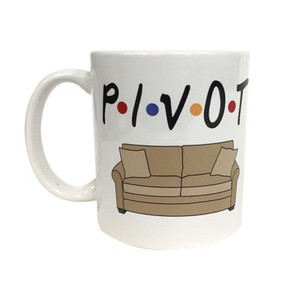 Pivot Coffee Mug Friends Sofa Couch Rachel Ross Chandler P I V O T Image Is Loading Pivot Coffee Mug Friends Sofa Couch Rachel Ross