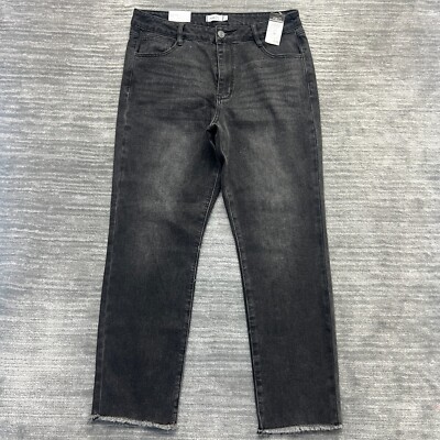 Rue 21 Jeans Size 16 Womens Mom Jean High Rise Dark Wash Black Denim NWT