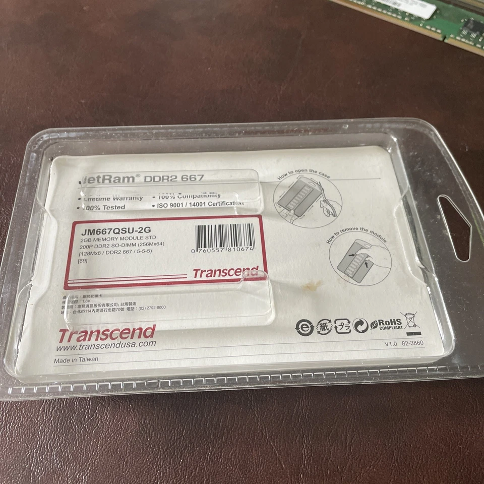 Transcend JetRam * 2GB * SD-RAM Memory For Computer - One Module,and Other - Image 3 of 4