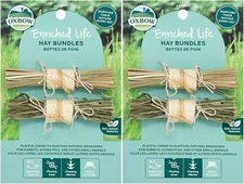 Oxbow Animal Health 4 Pack of Enriched Life Hay Bundle Small Pet Chews Natural