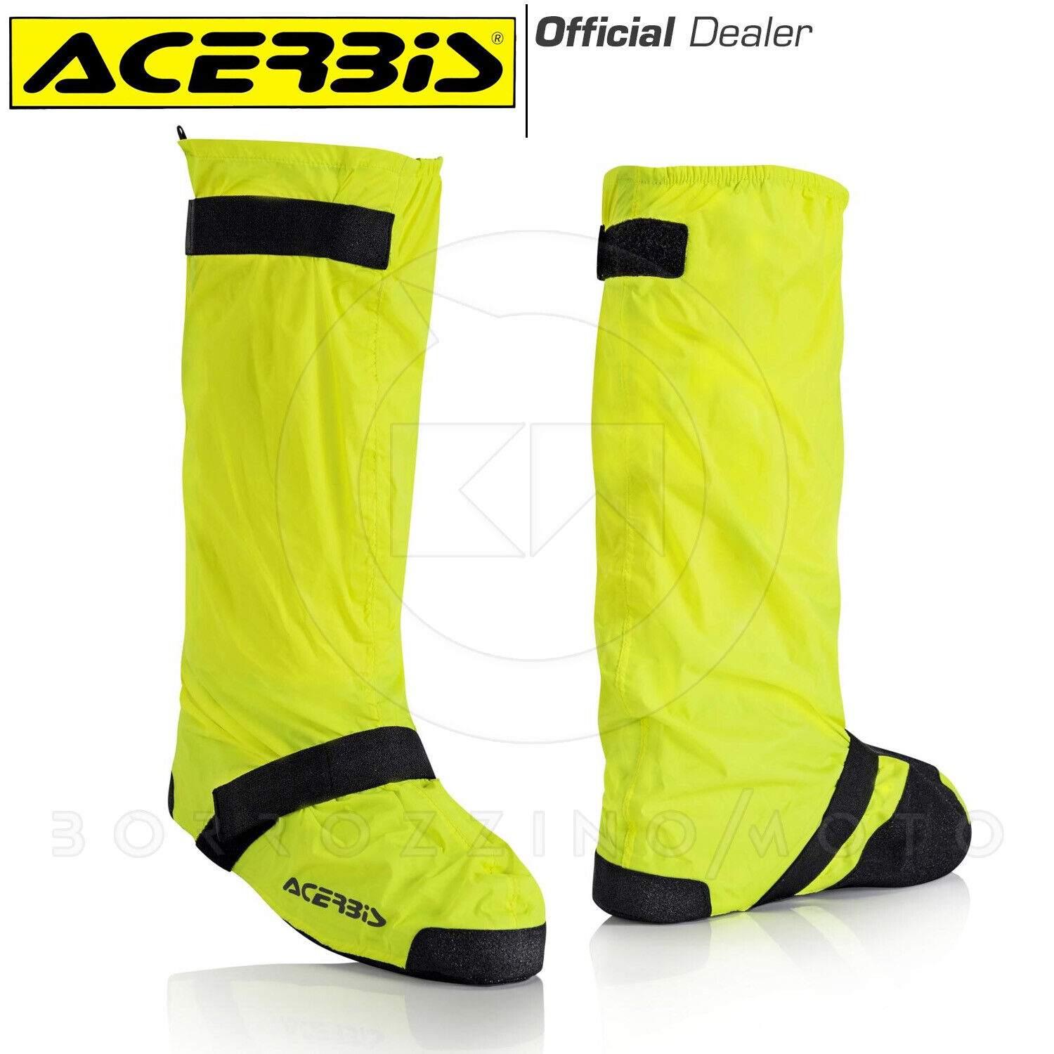 PROTEZIONE SCARPE STIVALI MOTO ANTIPIOGGIA GIALLO ALTA VISIBILITA FLUO ACERBIS