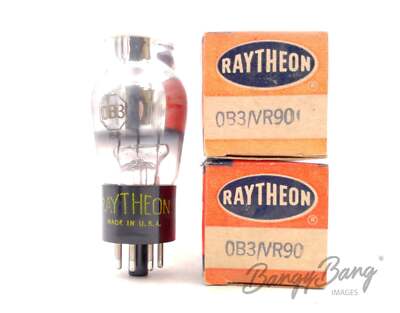 2 Vintage Raytheon 0B3/VR90 Gas-filled, Cold Cathode Voltage Regulator Audio Vac