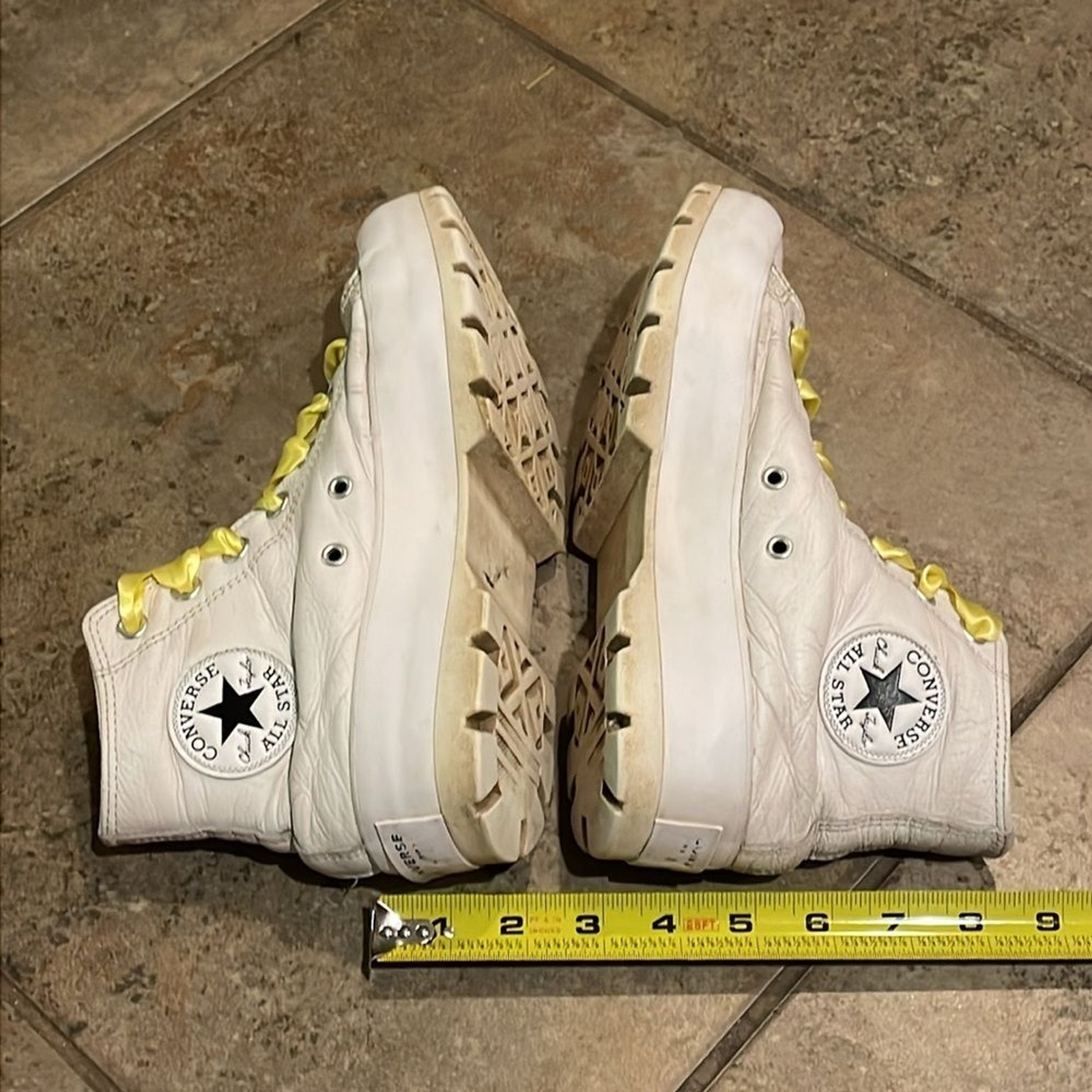Converse White Chuck Taylor All Star Lugged Leather Sneaker Shoes Womens Size 8 thumbnail 7