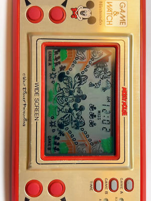 【1981年製】GAME&WATCH MICKEY MOUSE NINTENDO GAME AND & WATCH Mickey Mouse 1981 Wide Screen From