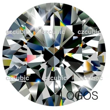 CUBIC ZIRCONIA SUPER EXCELLENT QUALITY  ROUND STONE 7 STAR  WHITE CZ USA SHIPPER