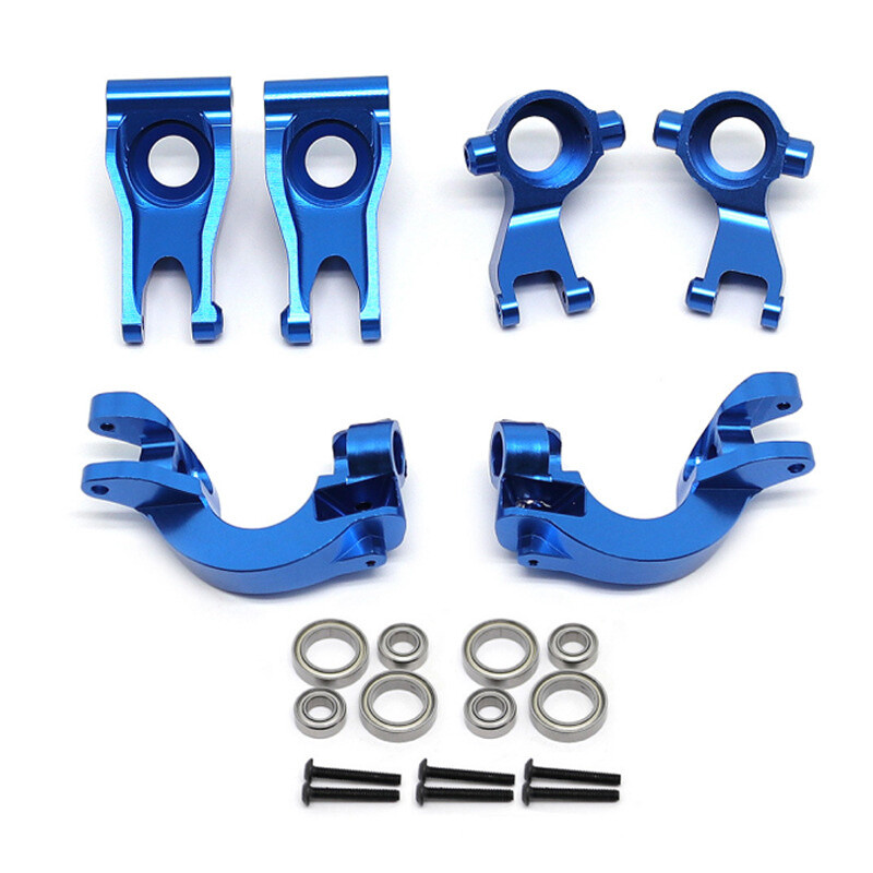Red Aluminum Front C-Hubs Upgrade For Arrma 1/10 Granite, Big Rock 3S, Vorteks 3S RC Trucks - 1 Pair Set