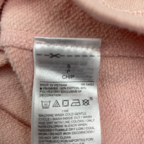 GAP Hoodie Small Pink Womens Hooded Jumper Sweatshirt Pockets Spellout Big Logo - Picture 13 of 17