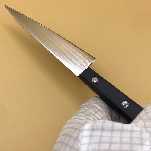 Stainless Petty Precision Kitchen Knife 4.7" 120mm Double-Bevel-9:1 Seki Shimizu - Picture 6 of 24