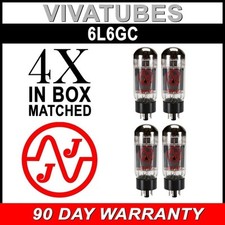 New Plate Current Matched Quad (4) JJ / Tesla Electronics 6L6GC Vacuum Tubes