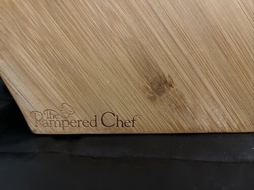 The Pampered Chef Knife Block Bamboo Large 16 Slots Excellent Condition - Picture 7 of 9