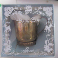 Vintage Leonard Silver Plate Baby Cup w/original box, missing sippy lid