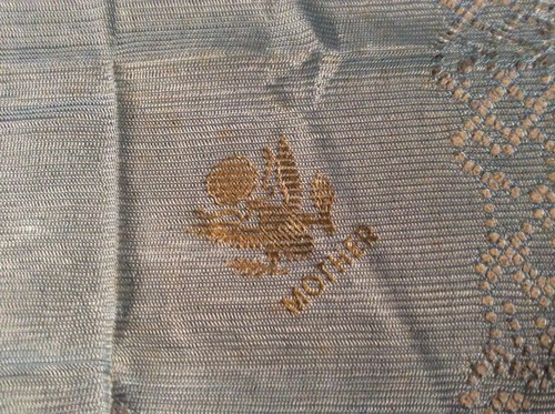 Guanto de madre azul vintage década de 1940 con logotipo del ejército de EE. UU. - Imagen 2 de 5