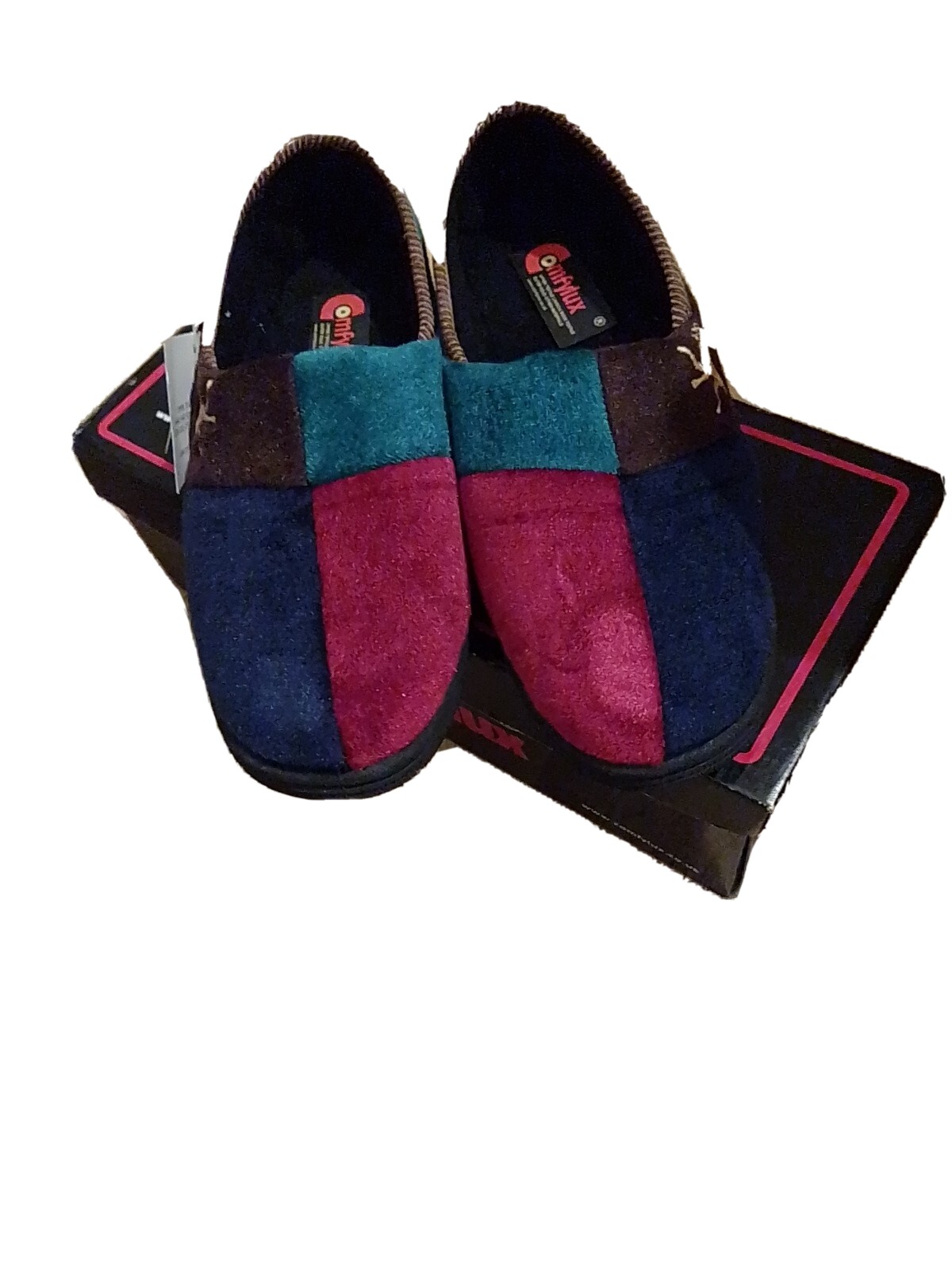 SAOLA Pantofole da uomo Harlequin motivo leone suola in gomma taglia 6 Comfylux nuove