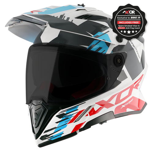 Casco de moto de aventura AXOR X-CROSS (VISERA DE HUMO LIBRE Y PINLOCK) ECE22.06 - Imagen 17 de 36