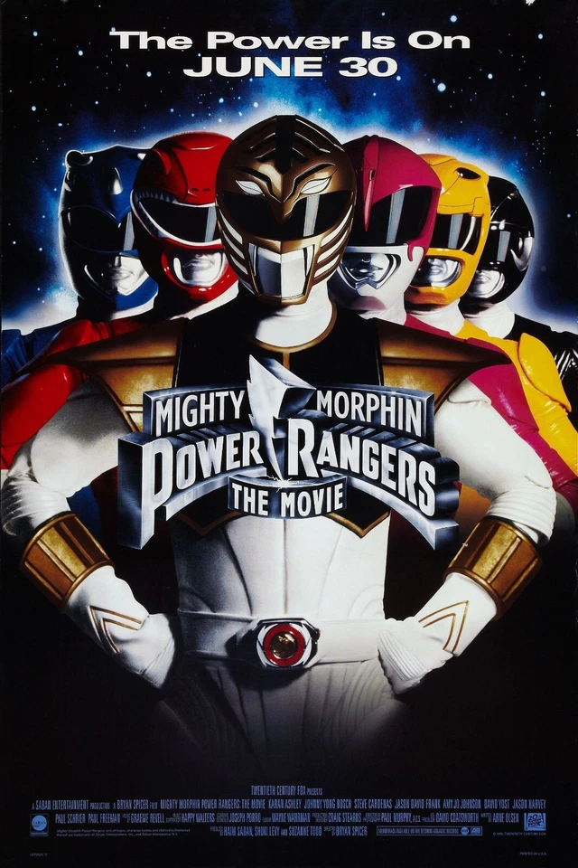Mighty Morphin' Power Rangers Movie Poster | 1995 | 11x17 | NEW | USA