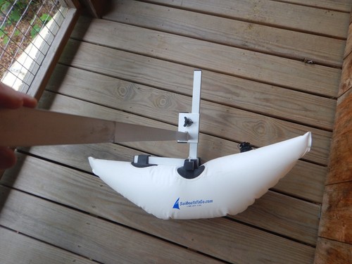 Inflatable Pontoon Float w/ 3 Fittings for Square Tubing. For Canoe or Kayak. - Picture 5 of 16