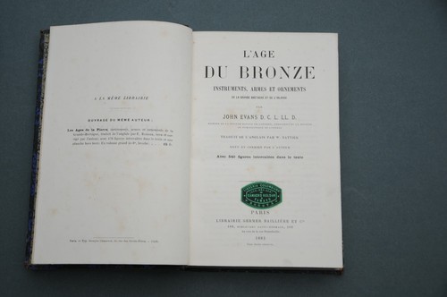 Préhistoire Grande Bretagne Evans L'age du bronze. Instruments, armes.. 1882 - Picture 1 of 10