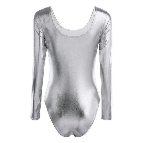 UK Women Bodysuit Shiny Wet Look Leotard Jumpsuit Dance Romper Swimsuit Monokini - Picture 27 of 111