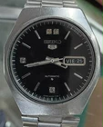 Vintage Seiko 5 6309-7200 Automatic Men's Watch Black Dial BMBY Aug 1981