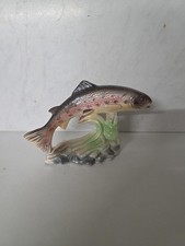🌟 VINTAGE RAINBOW TROUT FISH DESIGN ORNAMENT CERAMIC PORCELAIN 🌟