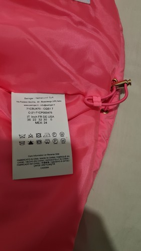 Chiara Ferragni Down Logo Puffer Jacket Pink Size Small - Picture 11 of 11