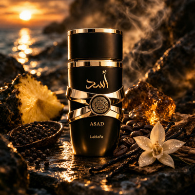 Lattafa Asad Eau de Parfum 100ml Herren Scharf Vanille Holzig Intense