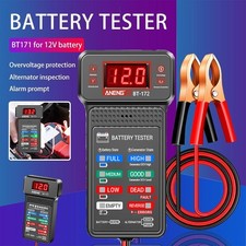 12v Car Battery Tester Lcd Screen Indication Universal Voltmeter Alternator